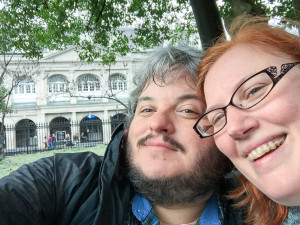 Jonathan and Tamara hanging out in the spot where they got married, exactly 13 years later.